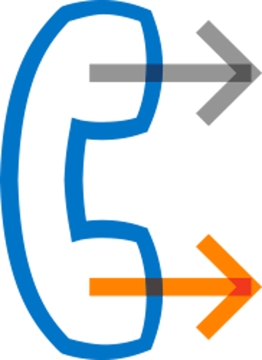 Enhanced Call Forwarding illustrated icon of a phone handset